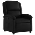vidaXL Cream Faux Leather Recliner Chair - Wingback Reclining Armchair for Elderly with Manual Function, Padded Seat, and Side Pocket