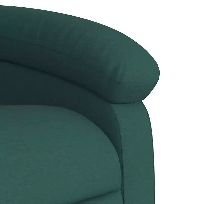 vidaXL Poltrona Massaggiante Reclinabile Manuale - Massaggio a Vibrazione - Tessuto Verde Scuro - Struttura Robusta - Comfort per il Soggiorno