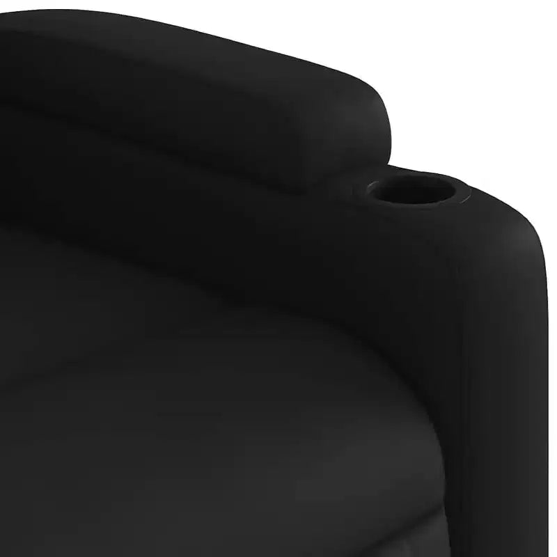 vidaXL Poltrona Reclinabile Massaggiante Elettrica Nera - Ecopelle, Poltrona Relax Motorizzata con Vibrazione Massaggiante, Portabicchieri, Tasca Laterale