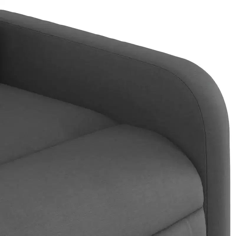 vidaXL Poltrona reclinabile elettrica massaggiante in tessuto grigio scuro - Poltrona reclinabile motorizzata con massaggio a vibrazione, seduta confortevole e struttura robusta