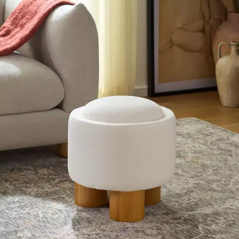 Posner Ottoman - OTT3403 - Avorio/Naturale - Safavieh