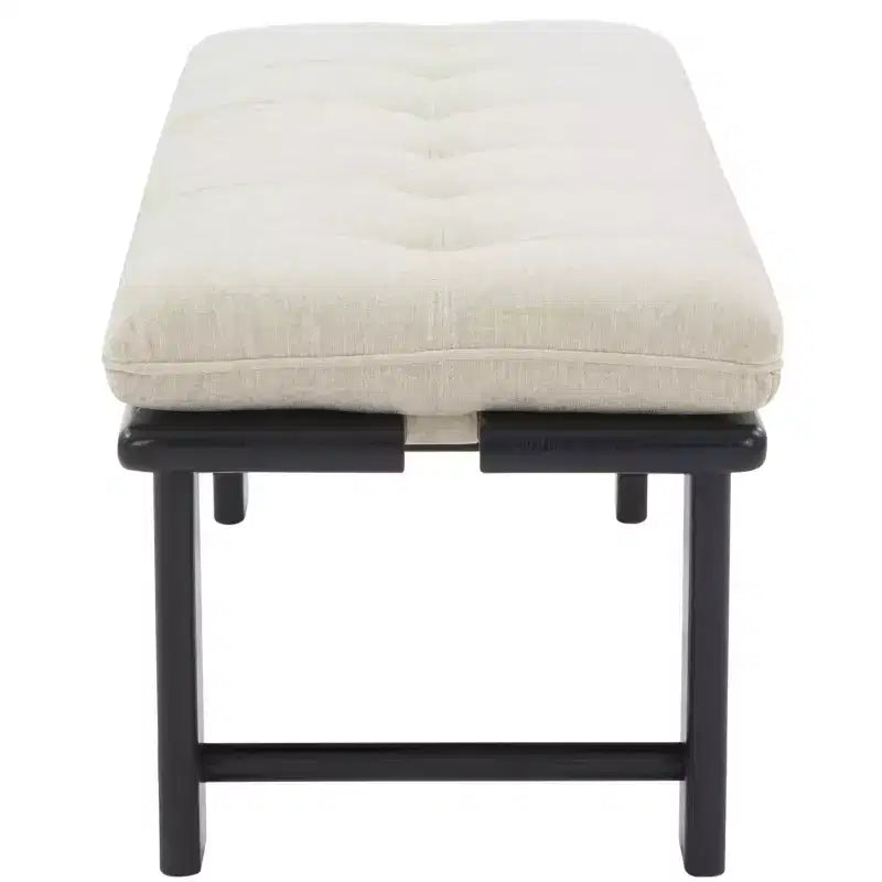 Panca Bartolili Wood & Cushion - SFV5116 - Beige/Nero - Safavieh Couture