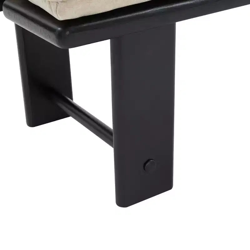 Panca Bartolili Wood & Cushion - SFV5116 - Beige/Nero - Safavieh Couture