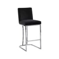 Meridian Furniture,Heidi Black Velvet Stool