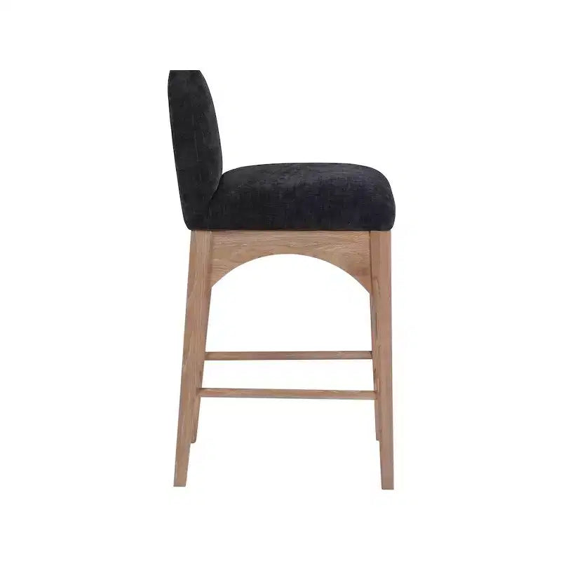 Meridian Furniture, Sgabello in ciniglia nera Waldorf
