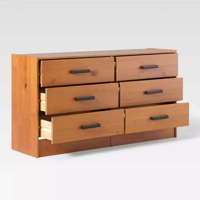 Cassettiera Walker Edison in Legno Massello a 6 Cassetti, Moderna e Facile da Montare, per Camera da Letto