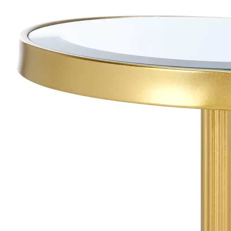 Tavolino Rotondo Paku - ACC2323A - Oro/Specchio - Safavieh