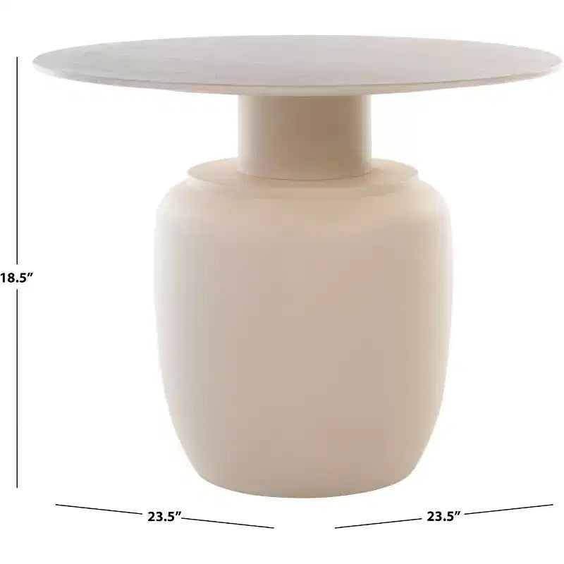 Tavolino in ceramica alta Kielh - ACC2902A - Ceramica beige/beige - Safavieh