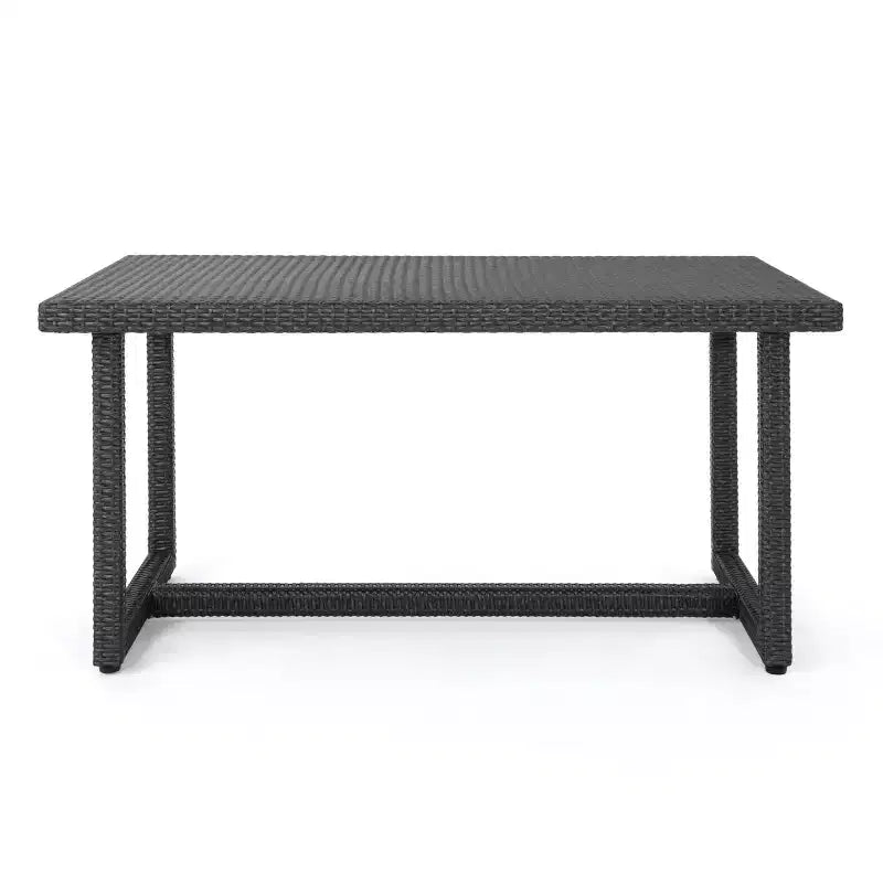 Christopher Knight Home Set da pranzo da 8 pezzi in vimini e alluminio per esterni Santa Rosa