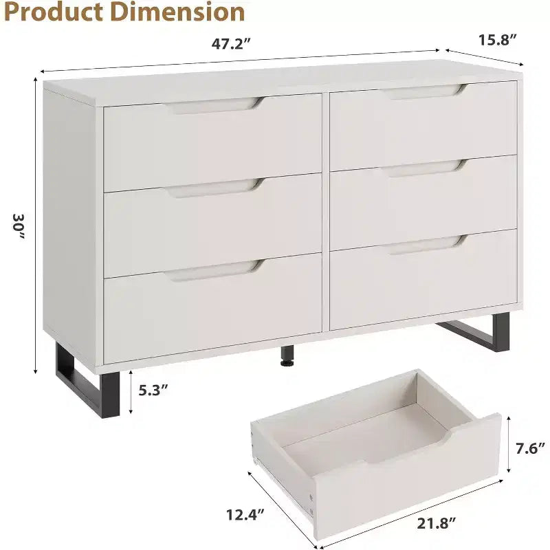 Acekool Cassettiera a 6 cassetti - Contenitore versatile per ogni stanza