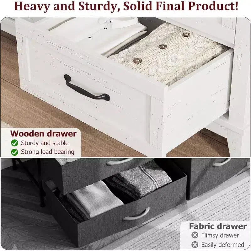 Cassettiera a 6 cassetti per camera da letto, Comò largo 120 cm in legno, Organizer moderno indipendente, Soggiorno, Ingresso