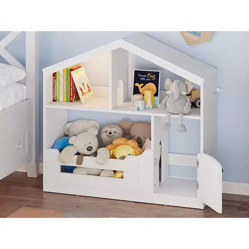 Libreria a 3 Livelli per Bambini, Organizzatore Porta Giocattoli con Luce con Sensore di Movimento, Scaffale in Legno per Libri, Porta Libri per Camerette, Aule, Sala Giochi