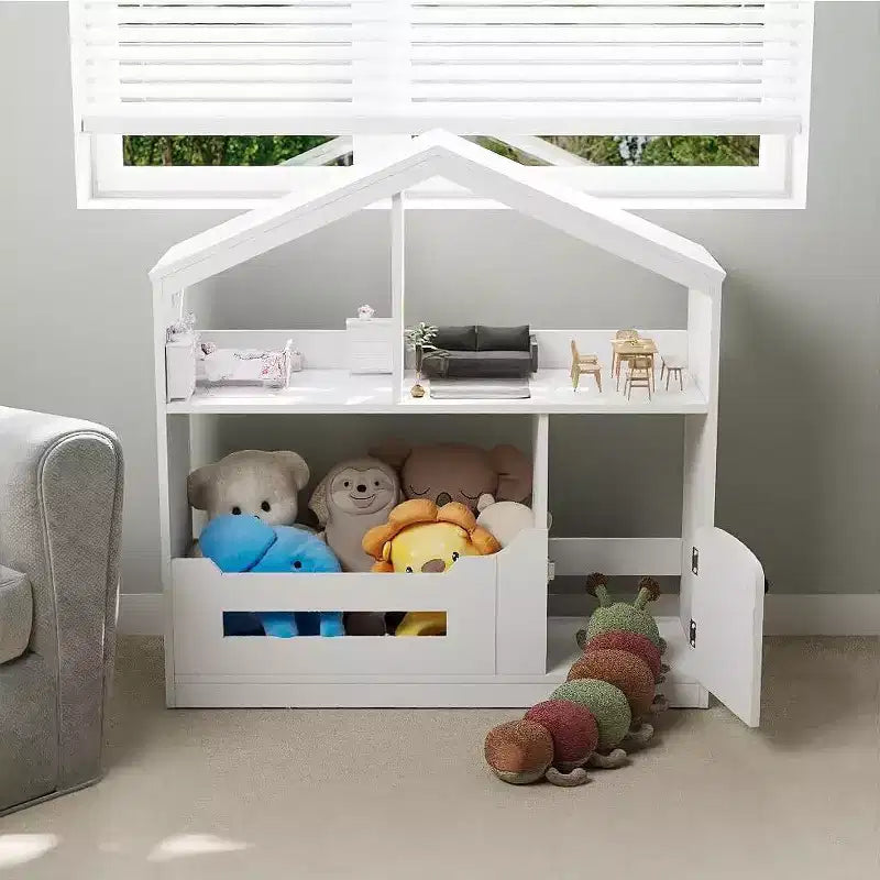 Libreria a 3 Livelli per Bambini, Organizzatore Porta Giocattoli con Luce con Sensore di Movimento, Scaffale in Legno per Libri, Porta Libri per Camerette, Aule, Sala Giochi