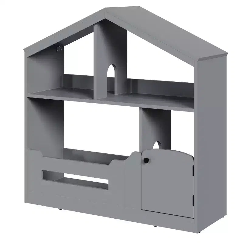 Libreria a 3 Livelli per Bambini, Organizzatore Porta Giocattoli con Luce con Sensore di Movimento, Scaffale in Legno per Libri, Porta Libri per Camerette, Aule, Sala Giochi