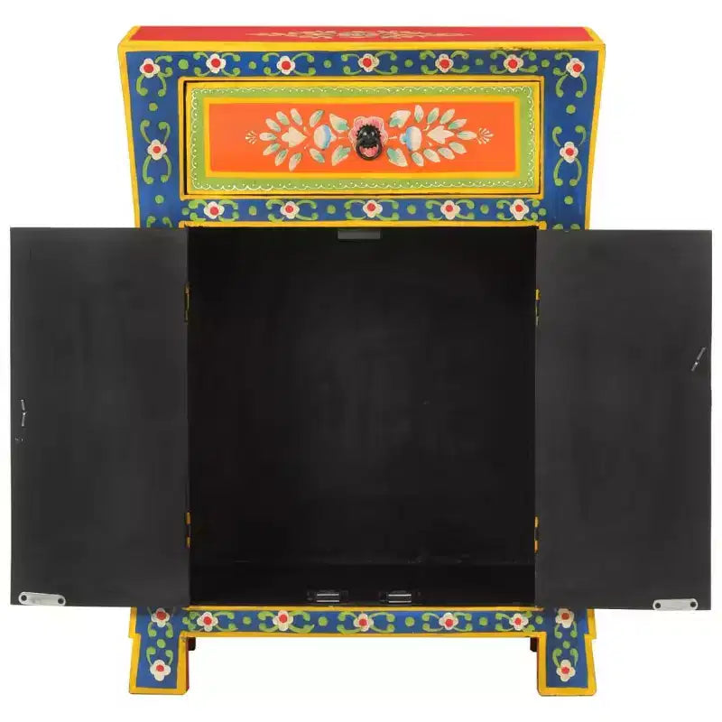 vidaXL Sideboard Mixed Color Solid Mango Wood Small Sideboard