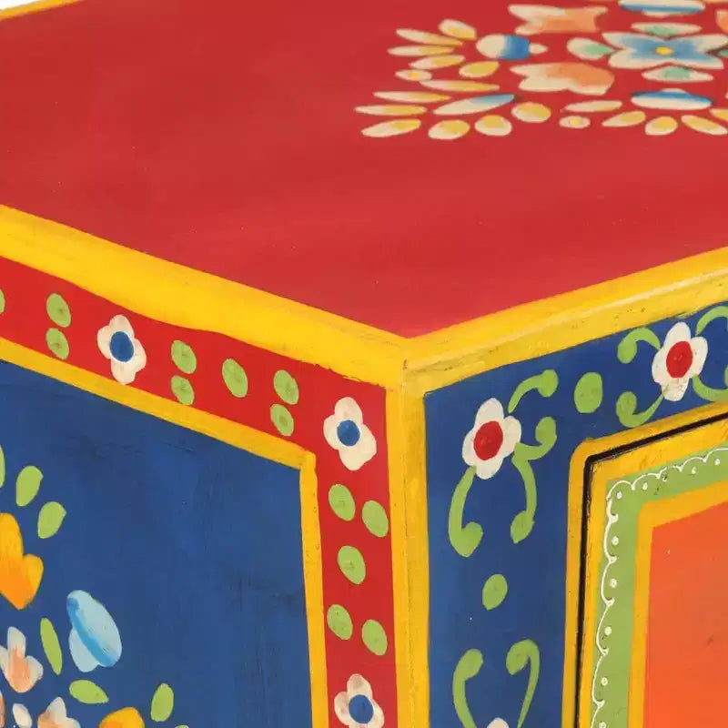 vidaXL Sideboard Mixed Color Solid Mango Wood Small Sideboard