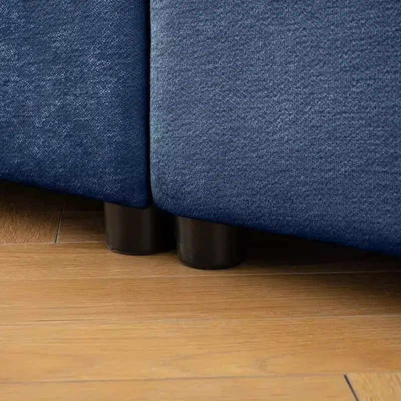 Divano componibile con contenitore, schienale e braccioli cilindrici, seduta profonda e confortevole, resistente e di supporto per il soggiorno