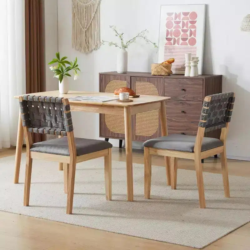 Sedie da pranzo Karl Home Mid Century Modern in legno, set da 2