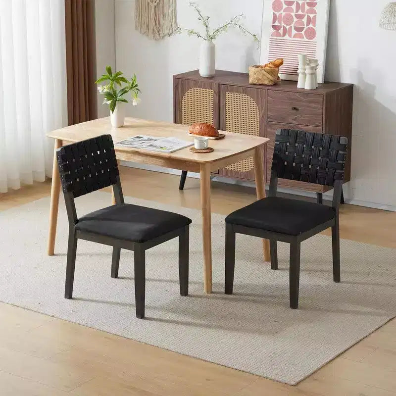 Sedie da pranzo Karl Home Mid Century Modern in legno, set da 2