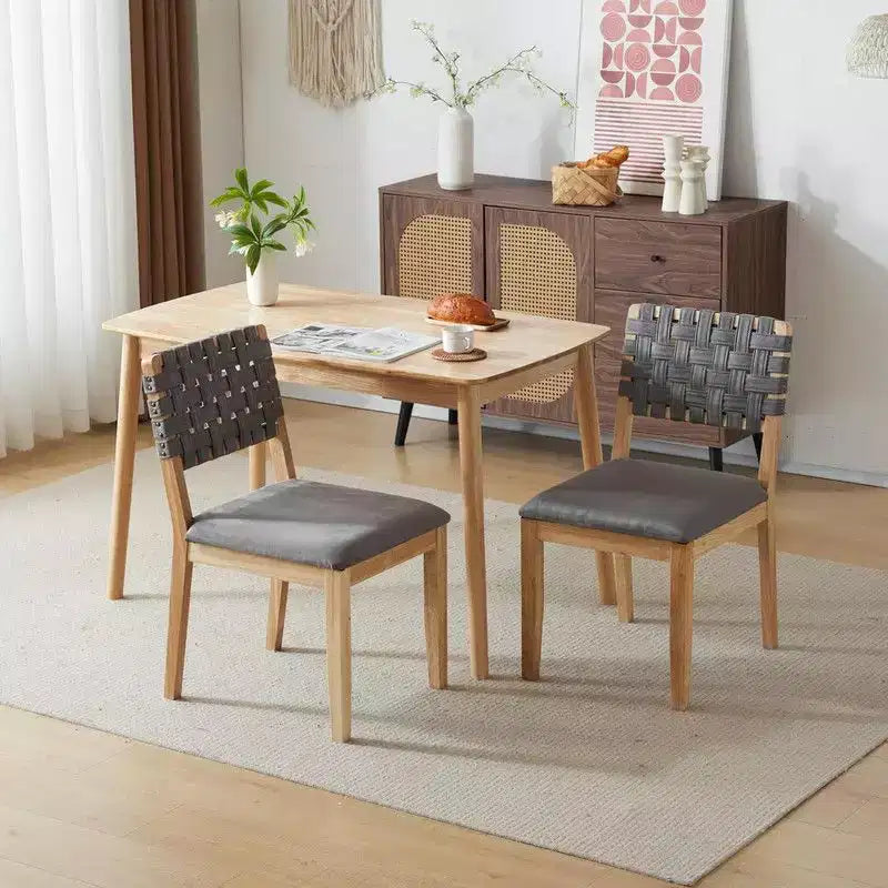 Sedie da pranzo Karl Home Mid Century Modern in legno, set da 2
