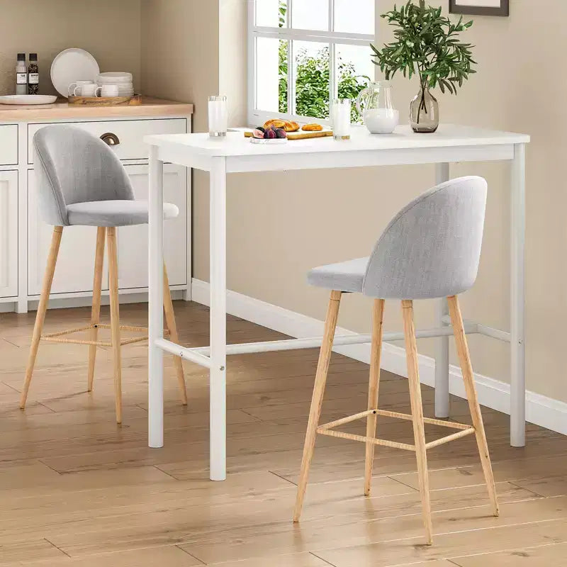 PexFix 47 Tavolo Alto da Bar Rettangolare Bianco Tavoli da Pranzo Alti da Bancone per Cucina, Caffetteria e Studio