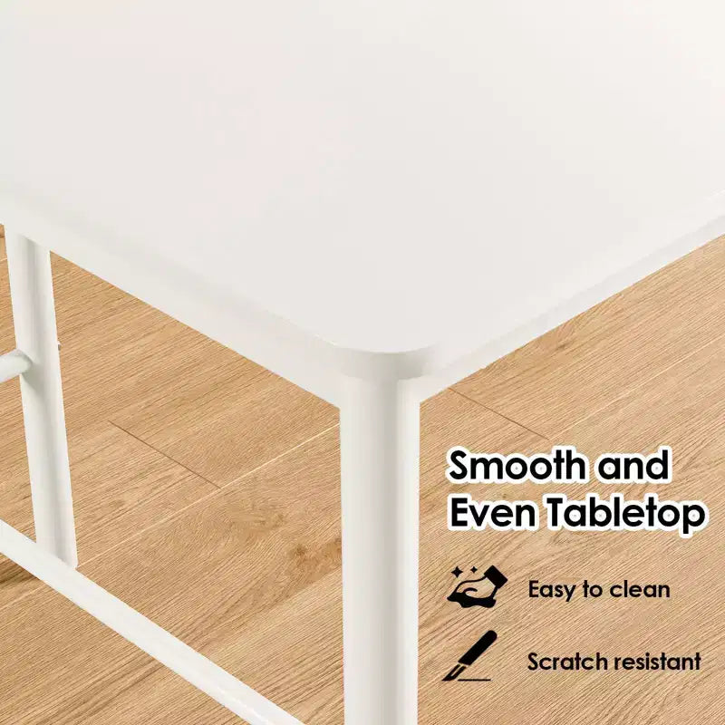 PexFix 47 Tavolo Alto da Bar Rettangolare Bianco Tavoli da Pranzo Alti da Bancone per Cucina, Caffetteria e Studio