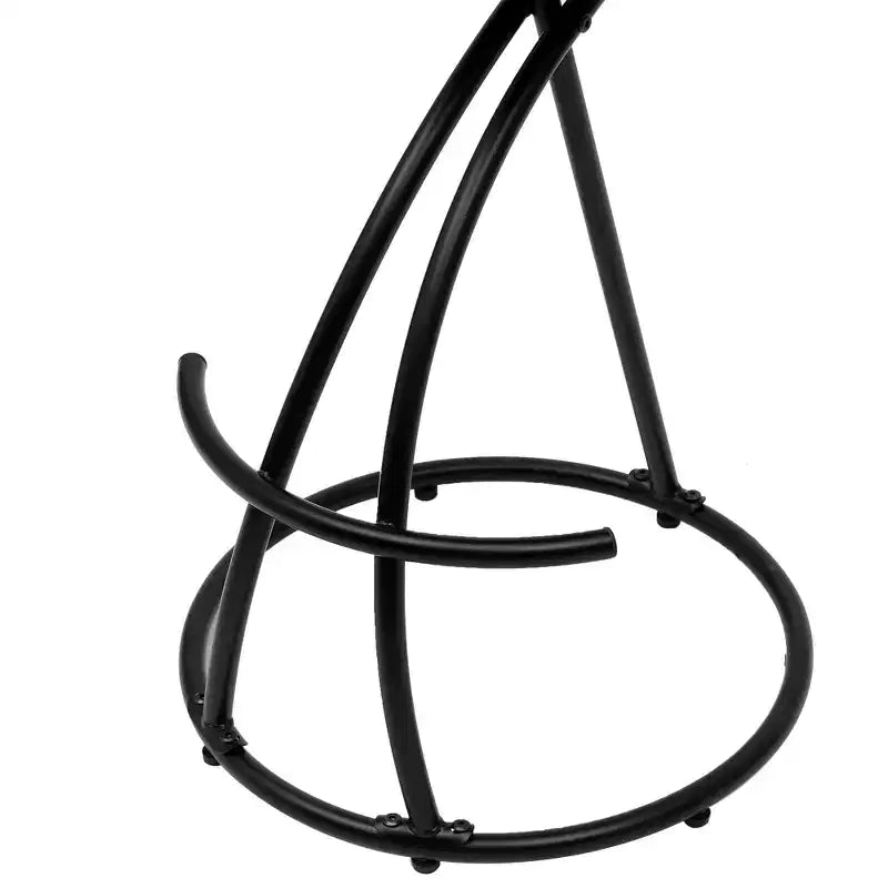 MAYEERTY Sgabelli da Bar Imbottiti Altezza Bancone, Set da 2 - Ecopelle, Poggiapiedi, Isola Cucina (Nero)