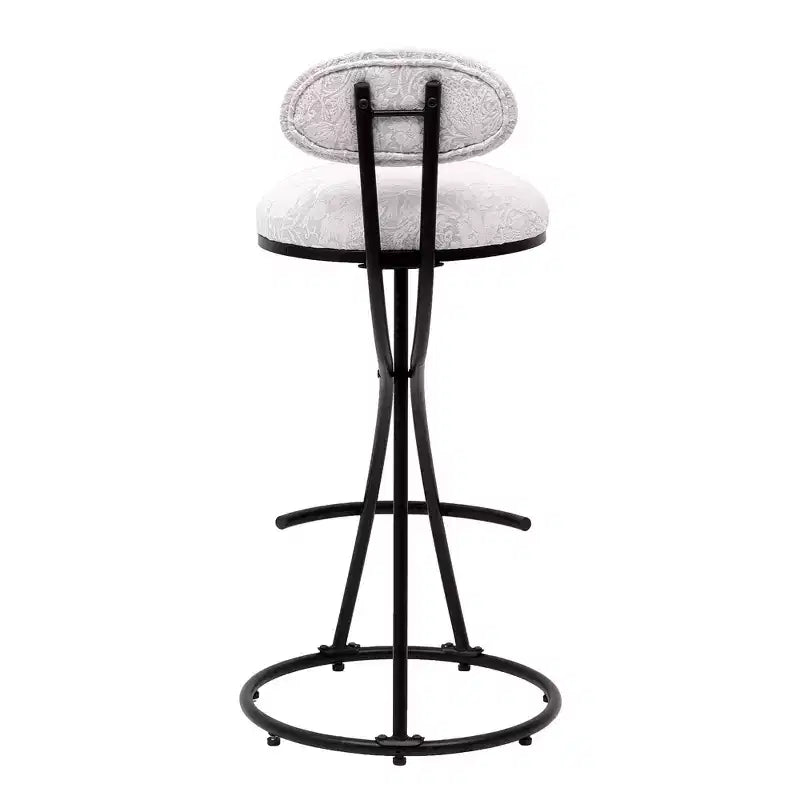 MAYEERTY Sgabelli da Bar Imbottiti Altezza Bancone, Set da 2 - Ecopelle, Poggiapiedi, Isola Cucina (Nero)
