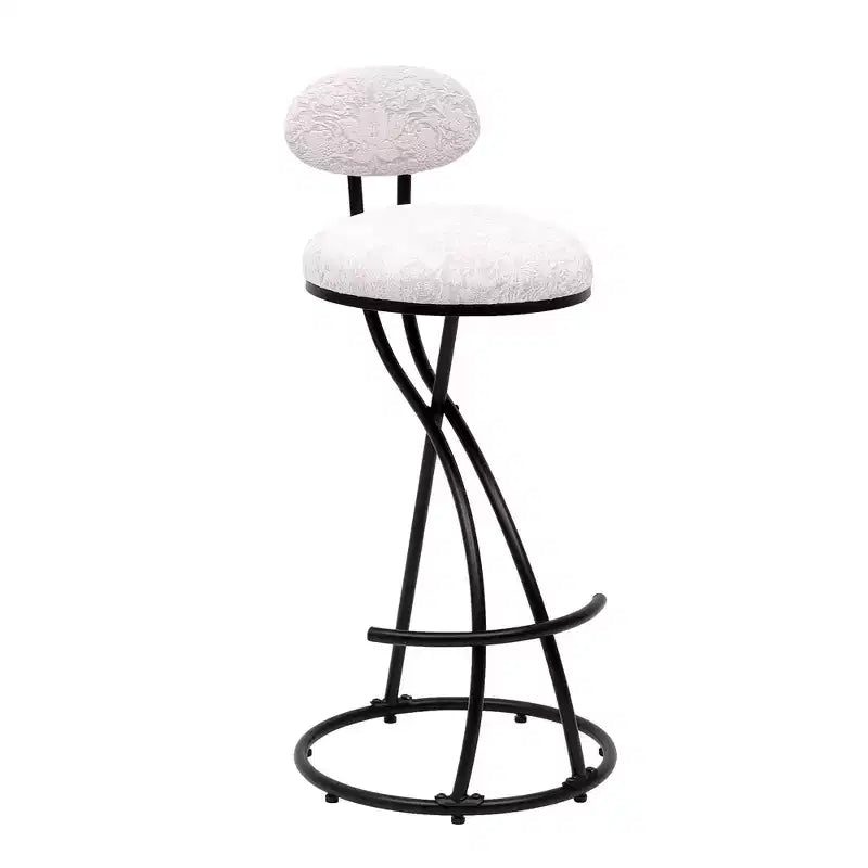 MAYEERTY Sgabelli da Bar Imbottiti Altezza Bancone, Set da 2 - Ecopelle, Poggiapiedi, Isola Cucina (Nero)