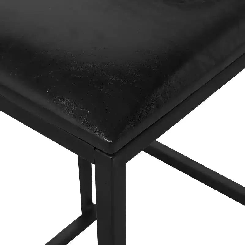 MAYEERTY Sgabelli da Bar con Schienale Set da 2 - Altezza Bancone, Pelle PU, Poggiapiedi