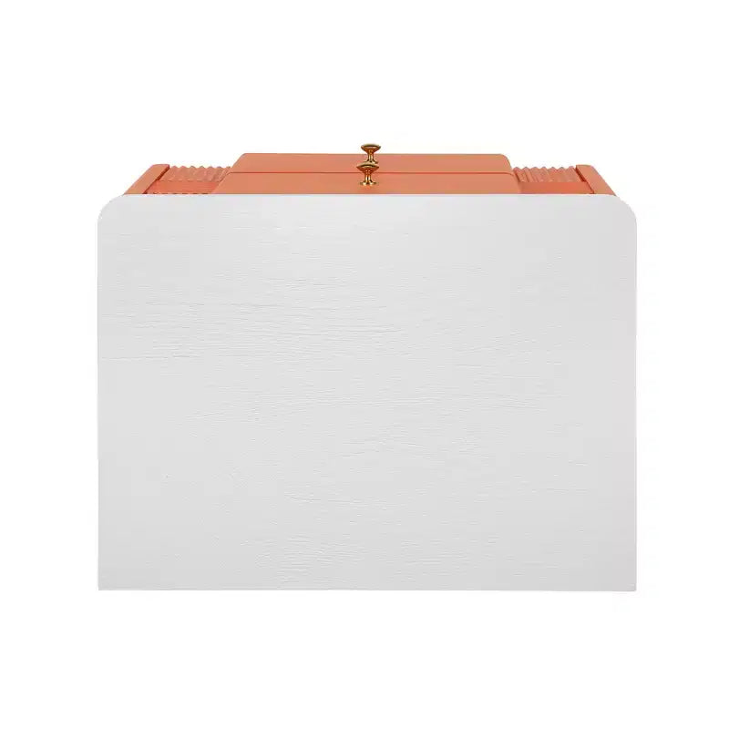 Comodino moderno minimalista Whisen con 2 cassetti, maniglie e gambe in metallo dorato, design con texture unica