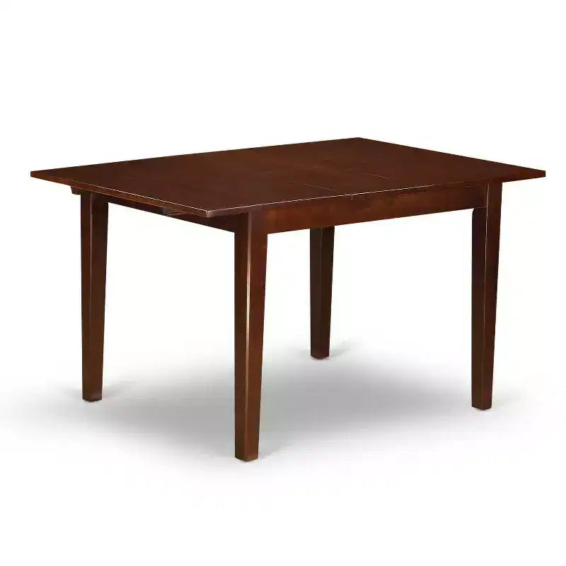 Set Dinette Rettangolare HomeStock Sedie in Lino Finitura Mogano