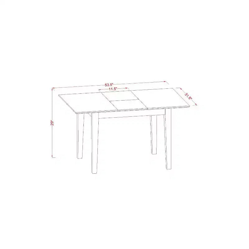 Set Dinette Rettangolare HomeStock Sedie in Lino Finitura Mogano
