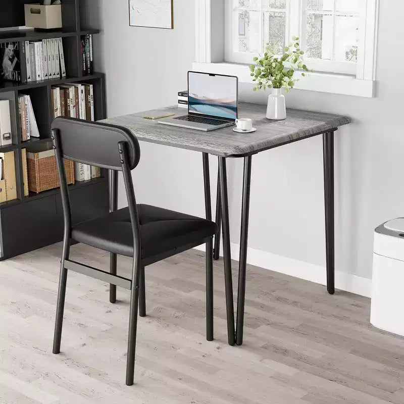 Set tavolo da pranzo Saluemeuble per 2 persone, set da pranzo da cucina di 3 pezzi, set tavolo da pranzo con 2 sedie imbottite per piccole stanze, cucine, appartamenti