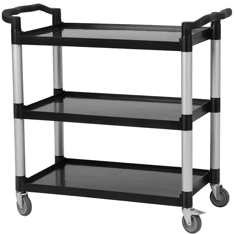 Carrello di Servizio Commerciale Multifunzionale a 3 Livelli GustoWave con Ruote per Cucina, Bar, Ufficio