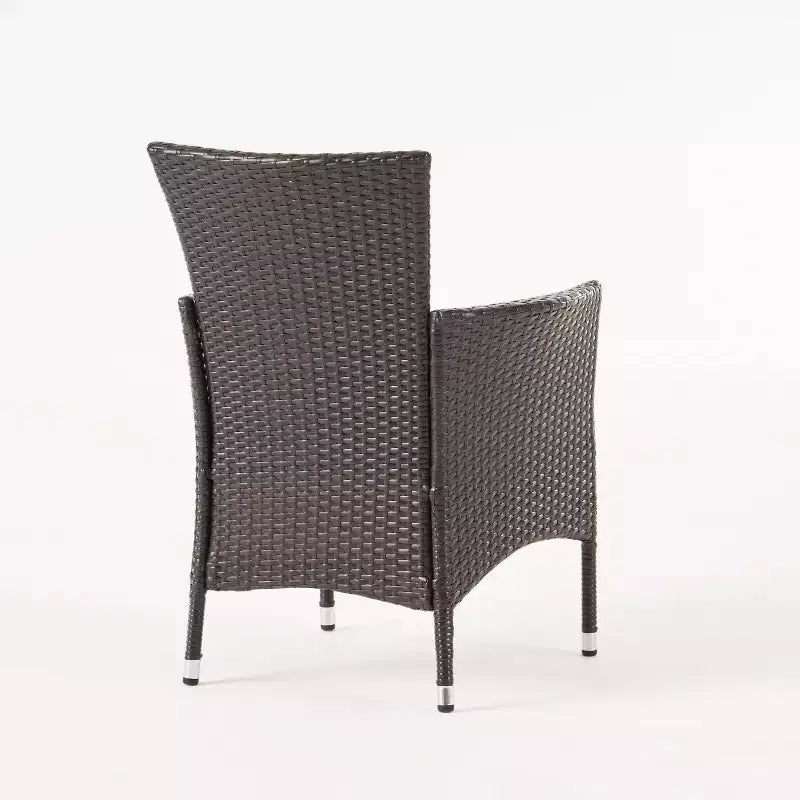 GDFStudio Carysfort Set da Pranzo da Esterno in Vimini a 5 Pezzi con Cuscino Idrorepellente