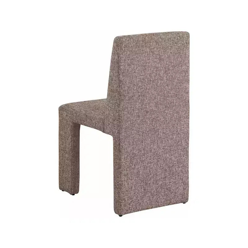 Meridian Furniture Benson Sedia da Pranzo in Tessuto Testurizzato Lino, Set da 2