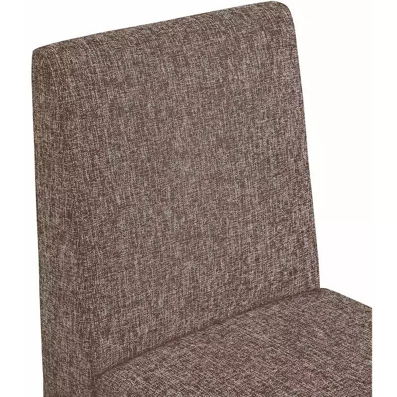 Meridian Furniture Benson Sedia da Pranzo in Tessuto Testurizzato Lino, Set da 2