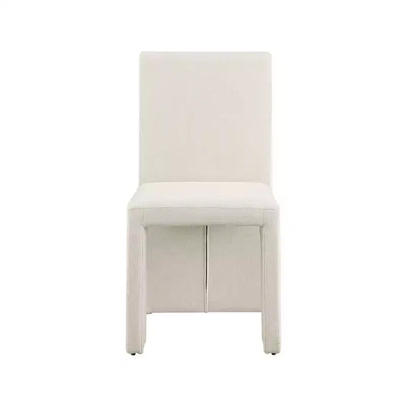 Meridian Furniture Benson Sedia da Pranzo in Tessuto Testurizzato Lino, Set da 2