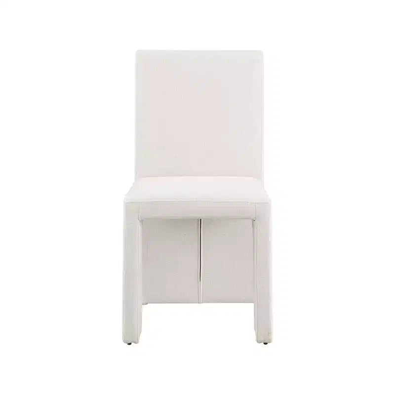Meridian Furniture Benson Sedia da Pranzo in Tessuto Testurizzato Lino, Set da 2