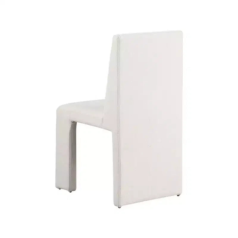 Meridian Furniture Benson Sedia da Pranzo in Tessuto Testurizzato Lino, Set da 2