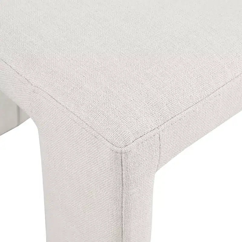 Meridian Furniture Benson Sedia da Pranzo in Tessuto Testurizzato Lino, Set da 2