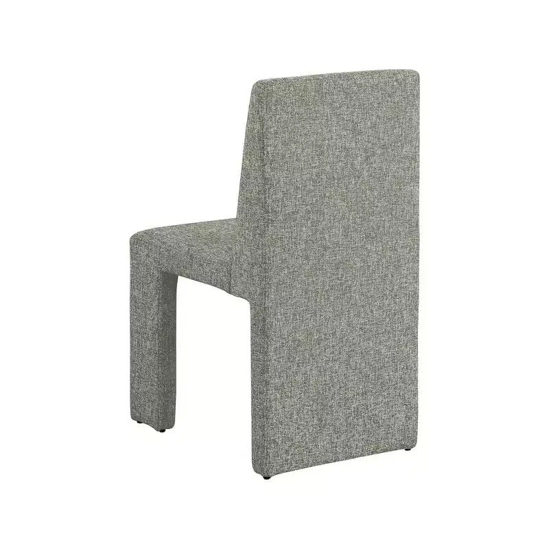 Meridian Furniture Benson Sedia da Pranzo in Tessuto Testurizzato Lino, Set da 2