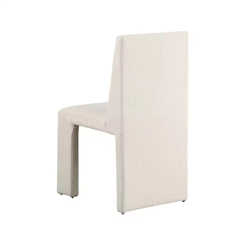 Meridian Furniture Benson Sedia da Pranzo in Tessuto Testurizzato Lino, Set da 2