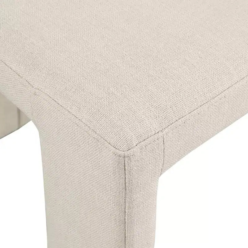Meridian Furniture Benson Sedia da Pranzo in Tessuto Testurizzato Lino, Set da 2