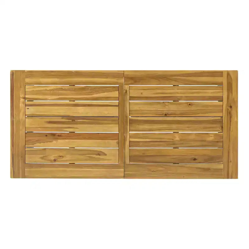 GDFStudio Soltice Set da Pranzo da Esterno 6 Pezzi in Vimini e Legno di Acacia con Panca