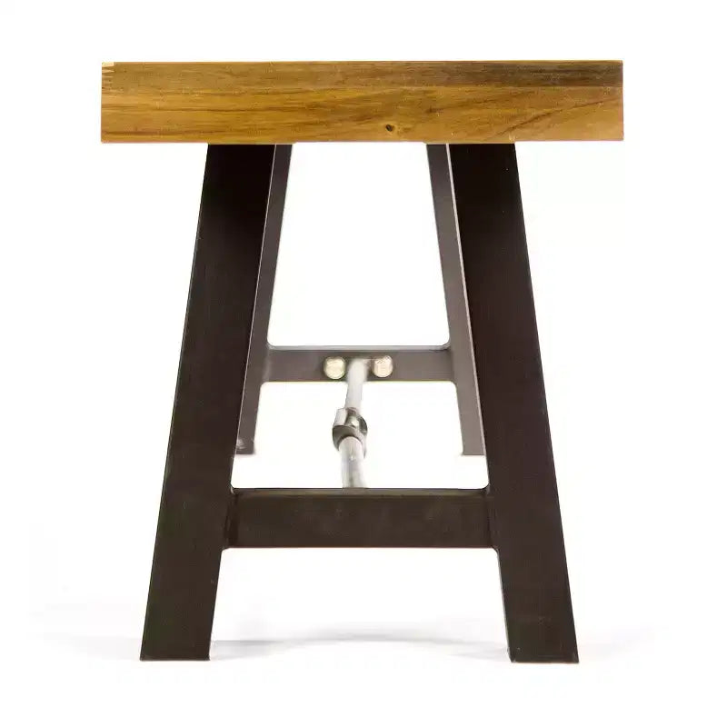 GDFStudio Soltice Set da Pranzo da Esterno 6 Pezzi in Vimini e Legno di Acacia con Panca