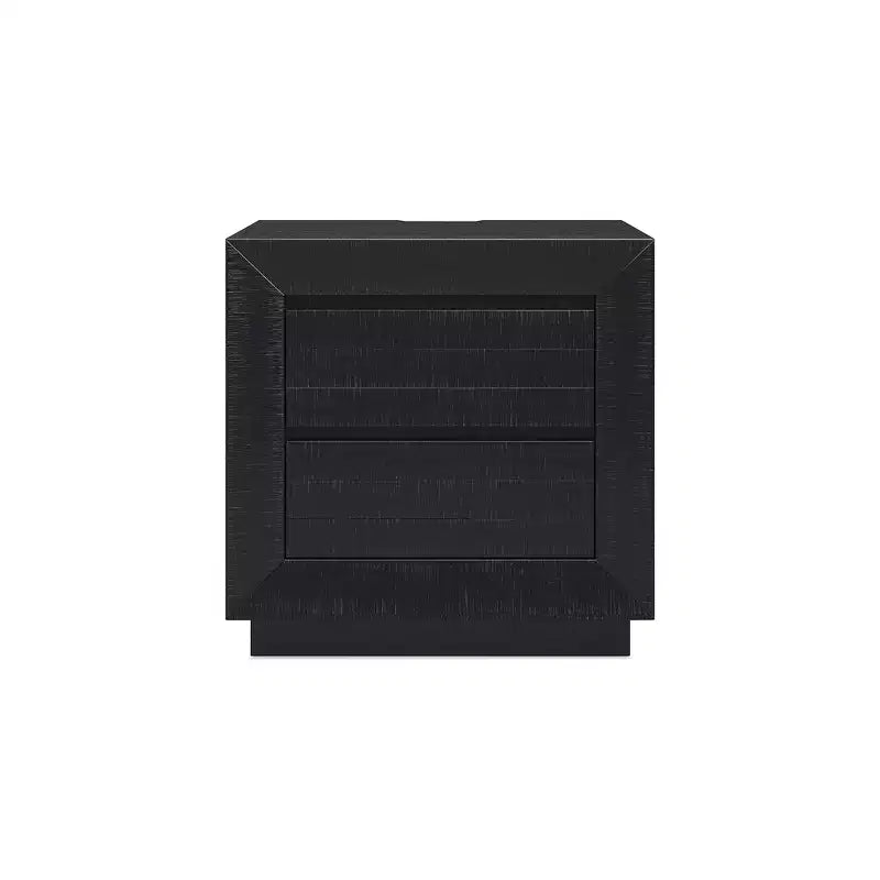 Signature Design by Ashley Londer Comodino caricatore a due cassetti - Tavolino da notte nero in stile moderno rustico