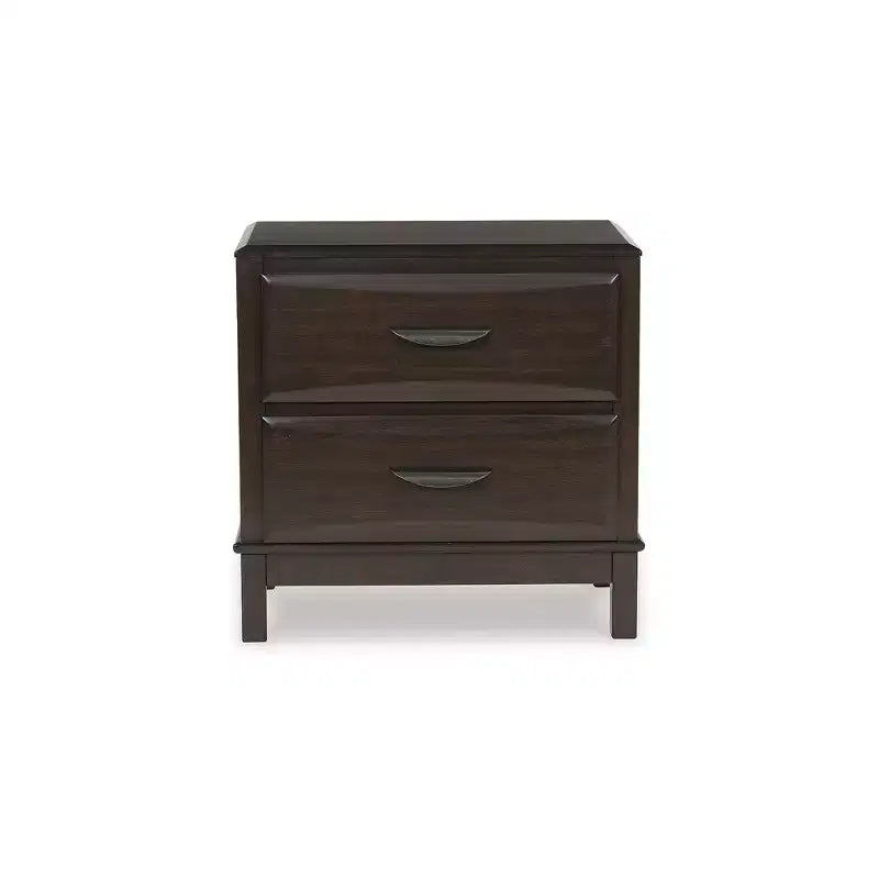 Signature Design by Ashley Vanmore Comodino contemporaneo a 2 cassetti, Marrone scuro
