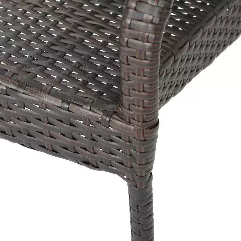 Set da pranzo GDFStudio Dalupiri da 7 pezzi per esterni in vimini e legno di acacia